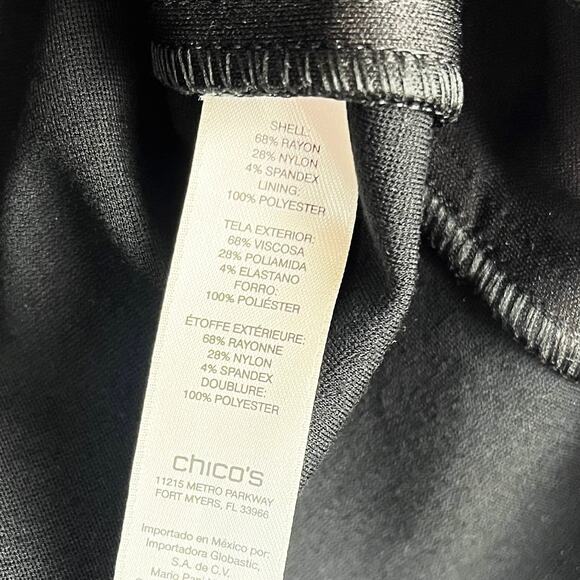 Chicos Angled Seam Wendi Dress Black Size Medium 8 - Picture 11 of 12